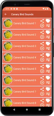 Canary Bird Sounds android App screenshot 1